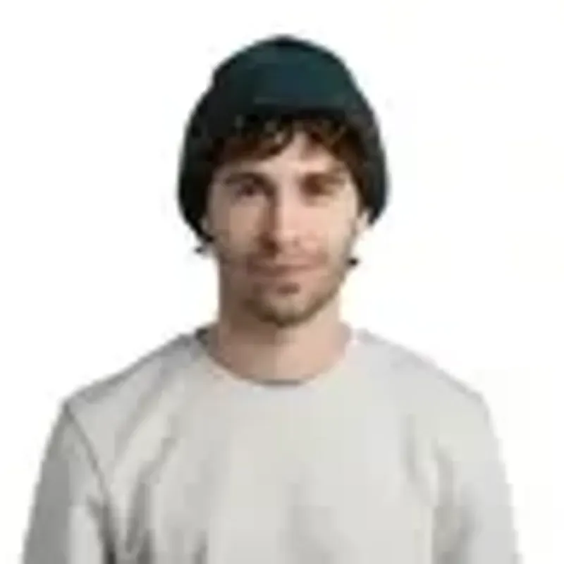 Buff Knitted Beanie in Naro Teal-2