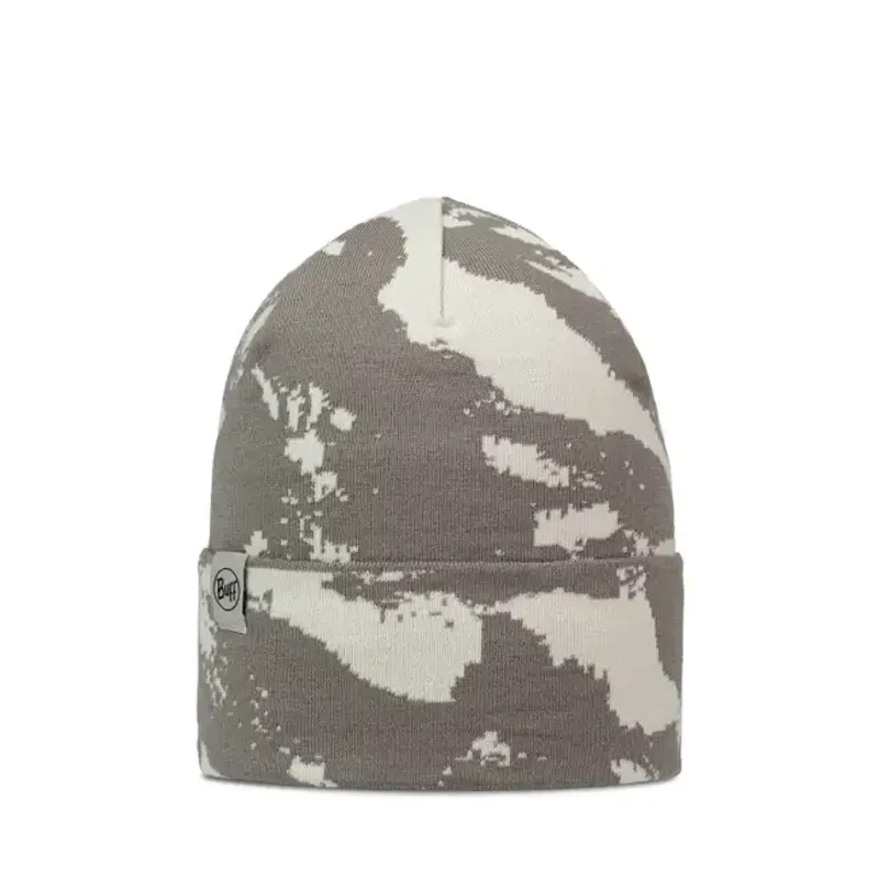 Buff Knitted Beanie in Erlan Cobblestone