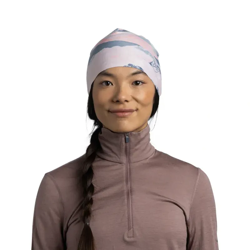 Buff ThermoNet Beanie in Aghra Rosewood-1