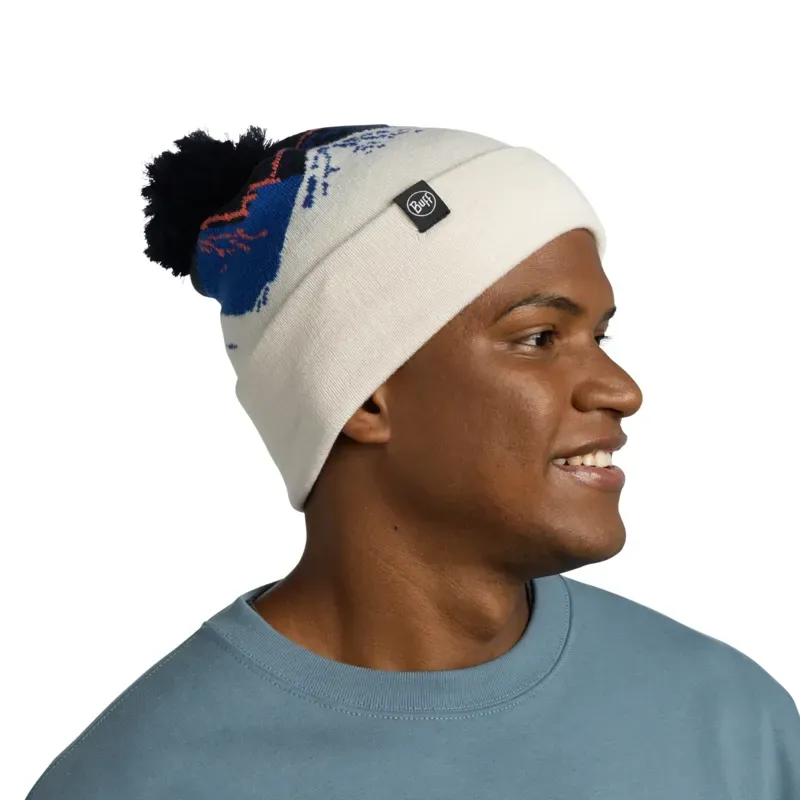 Buff Knitted Beanie in Tatik Whisper-2