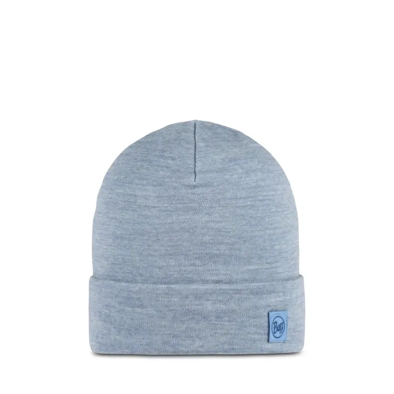 Buff Merino Heavyweight Beanie in Solid Light Blue