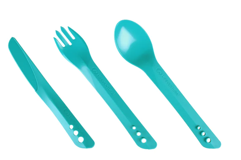 Ellipse Plastic Camping Cutlery Set Teal