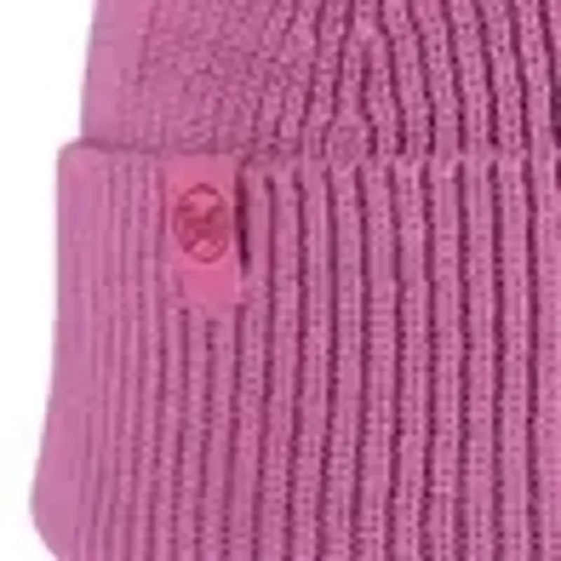 Buff Knitted Beanie in Merix Orchid-1