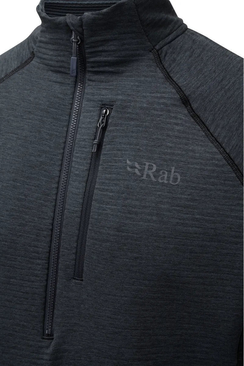 Rab Filament Pull On Mens Fleece in Black/Steel-1