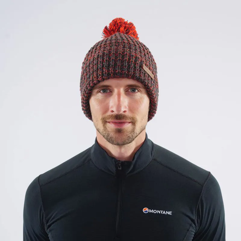 Montane Top Out Bobble Beanie Hat in Firefly Orange-3
