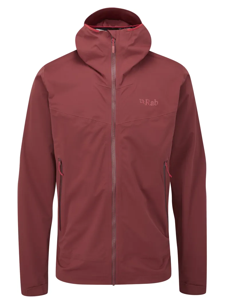 Rab Kinetic 2.0 Mens Waterproof Jacket in Oxblood Red 