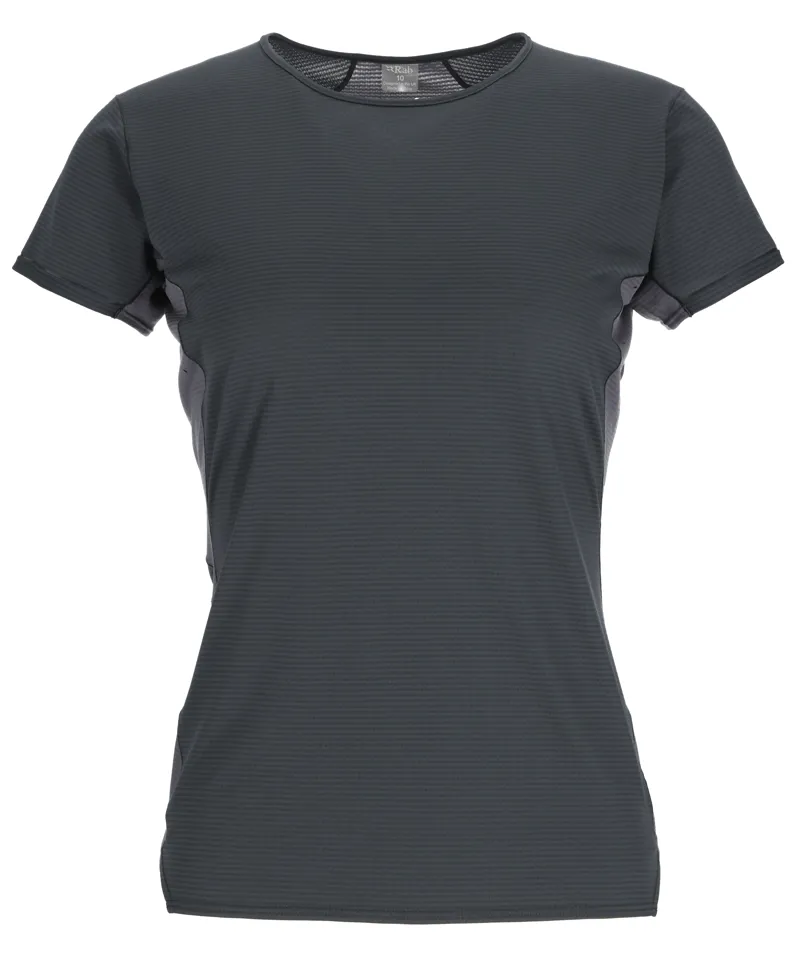 Rab Women's Sonic Ultra Tee in Beluga/Graphene