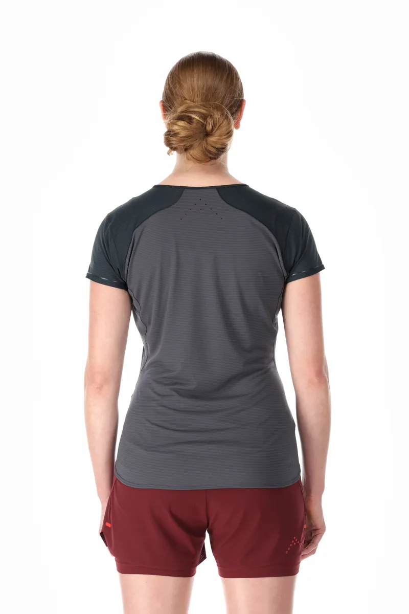 Rab Women's Sonic Ultra Tee in Beluga/Graphene-3