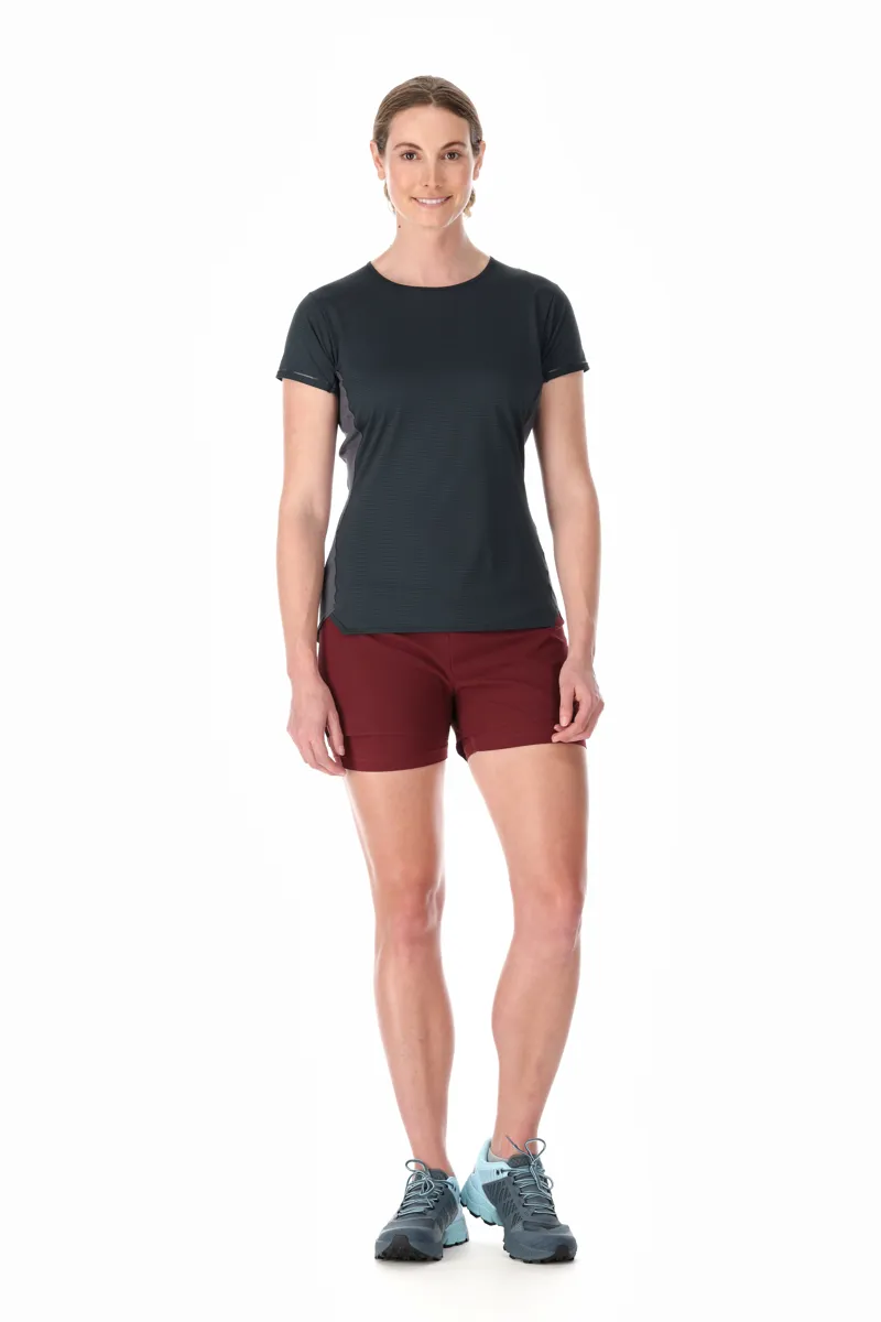 Rab Women's Sonic Ultra Tee in Beluga/Graphene-5
