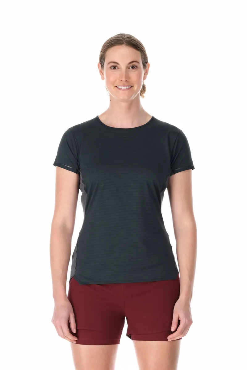 Rab Women's Sonic Ultra Tee in Beluga/Graphene-1