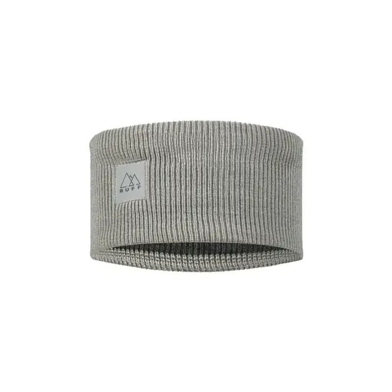 Buff Crossknit Headband in Solid Light Grey