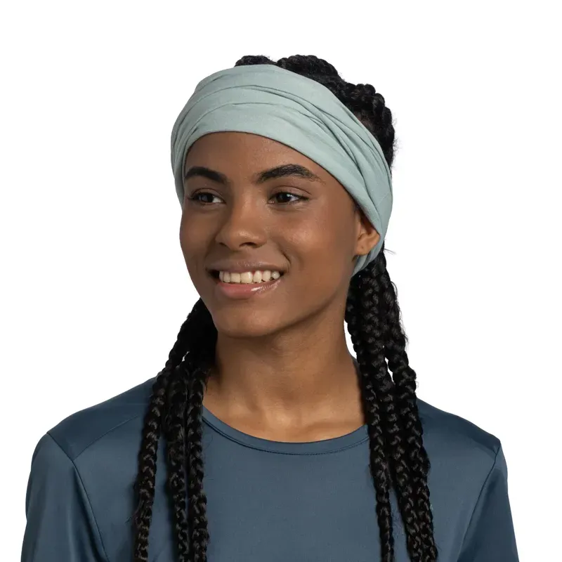 Buff CoolNet UV Neckwear in Solid Seagrove Green-3