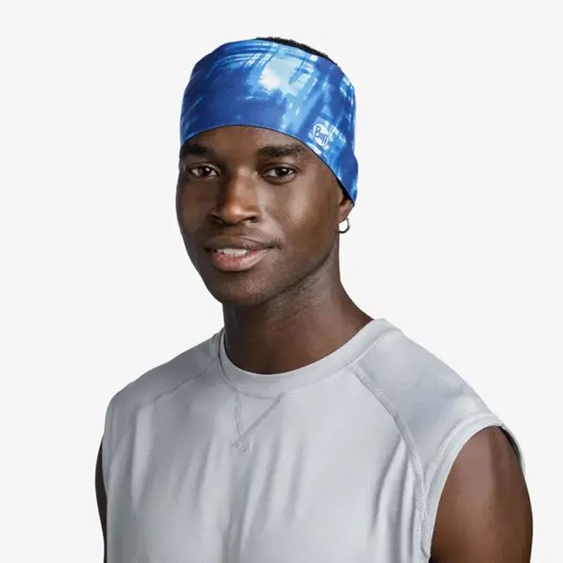 Buff CoolNet UV Wide Headband in Attel Blue-1