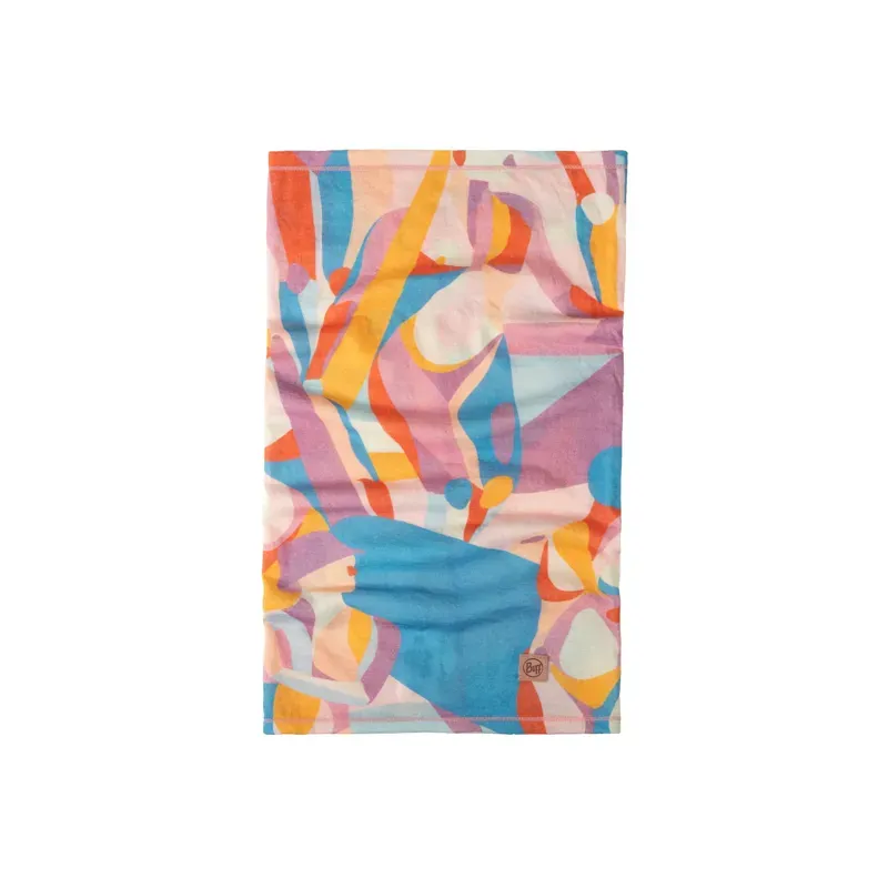 Buff Merino Lightweight Prints Neckwear in Lagua Pink-1