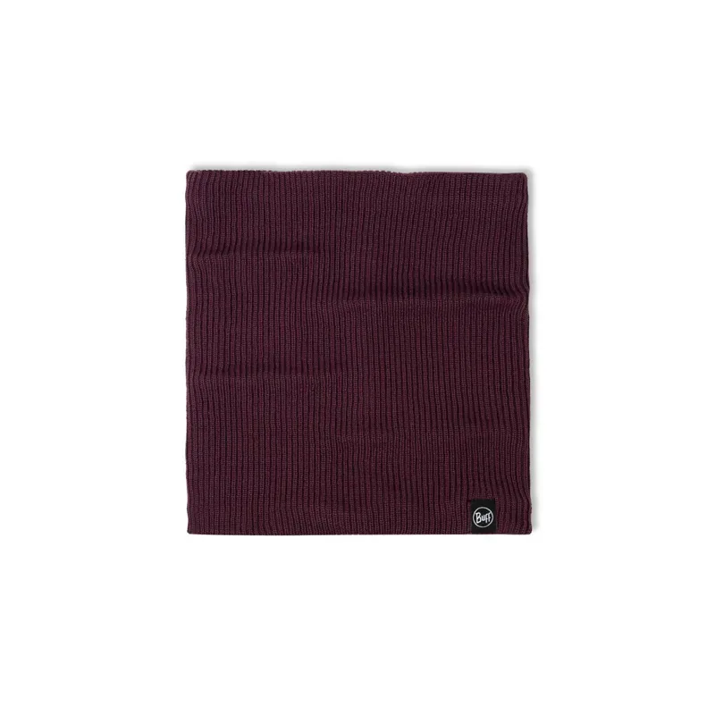 Buff Knitted And Polar Neck Warmer in Renvi Burgundy-1