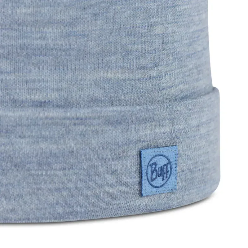 Buff Merino Heavyweight Beanie in Solid Light Blue-1