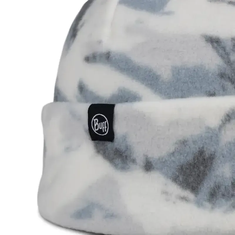 Buff Polar Prints Beanie In Comat Snow-1
