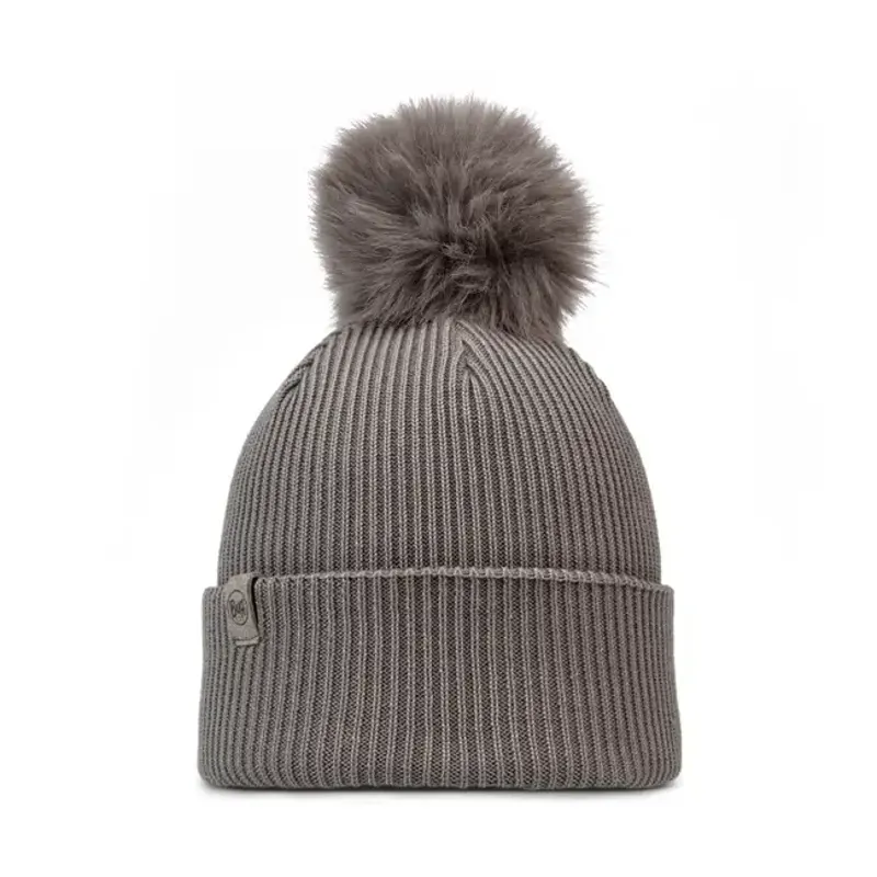 Buff Knitted Beanie in Kesha Cobblestone Light Brown