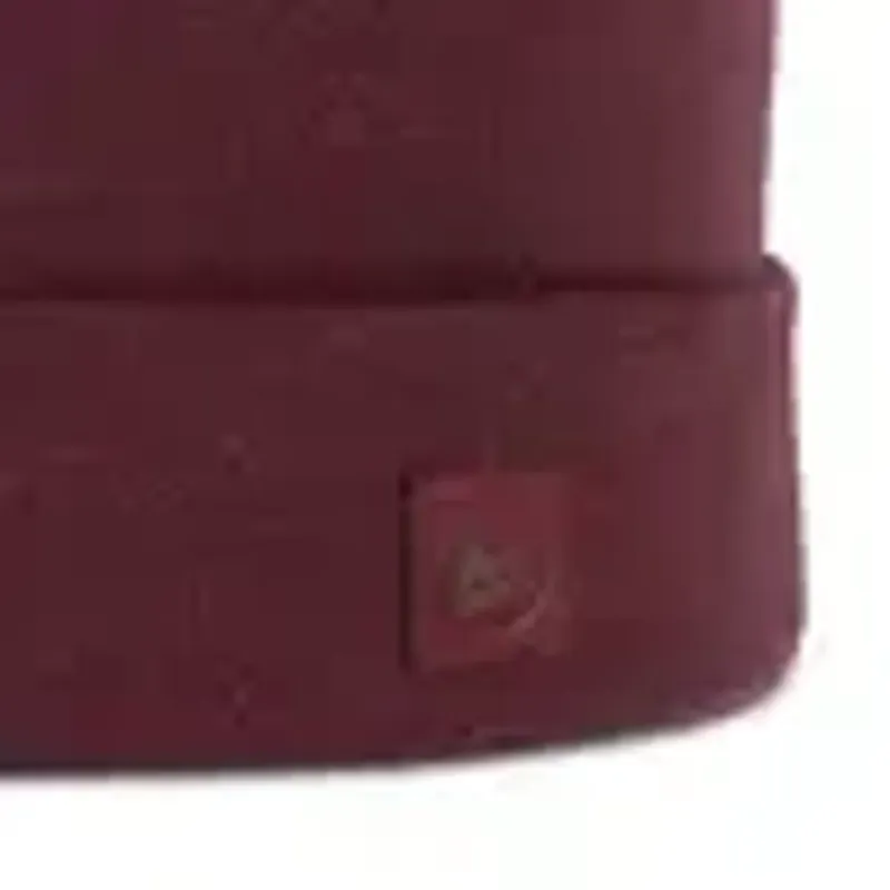 Buff Merino Heavyweight Beanie in Solid Garnet-1