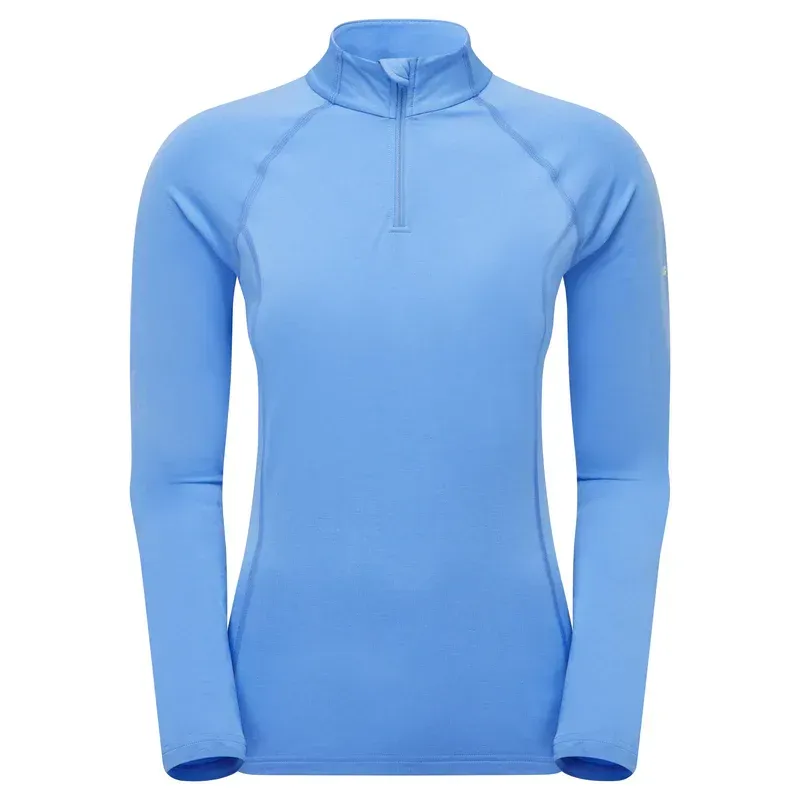 Montane Women's Dart XT Thermal Zip Neck T-Shirt in Cornflower