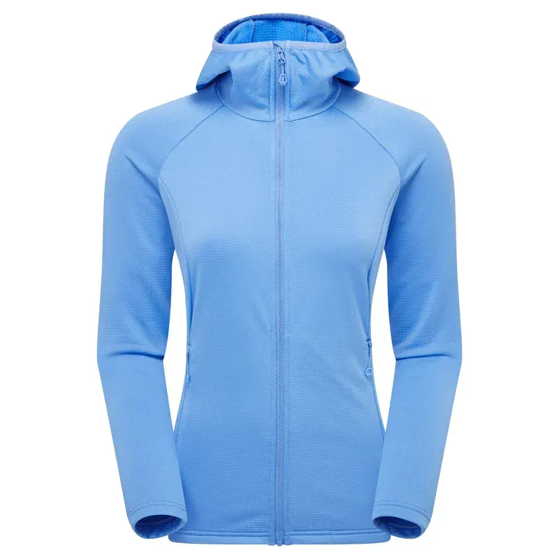 Montane Women's Protium Hooded Fleece Jacket in Cornflower