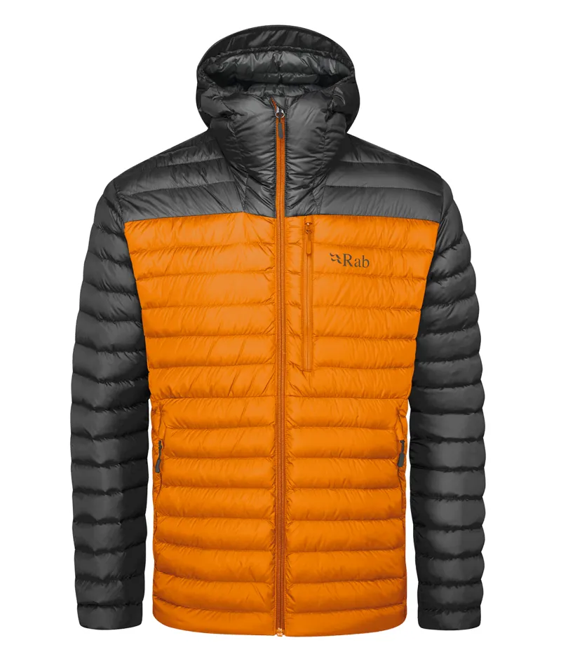 Rab Men's Microlight Alpine Jacket in Graphene/Marmalade