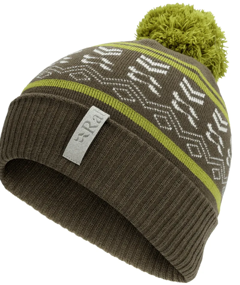 Rab New Winter Bobble Hat in Army/Aspen Green