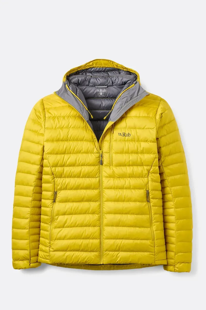 Rab Microlight Alpine Down Hoody in Dark Pollen