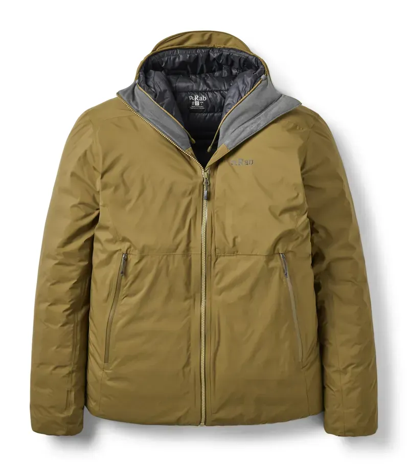 Rab Men's Microlight Shield Waterproof Down Jacket in Oak