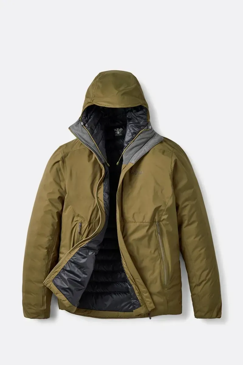 Rab Men's Microlight Shield Waterproof Down Jacket in Oak-2