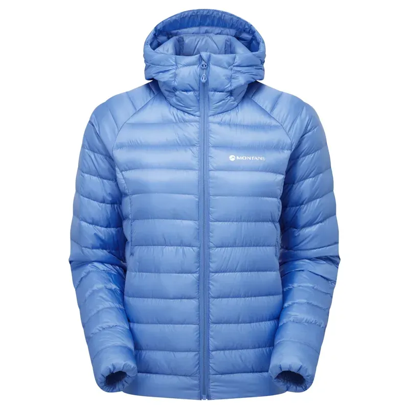 Montane Women's Anti Freeze Hooded Down Jacket in Cornflower
