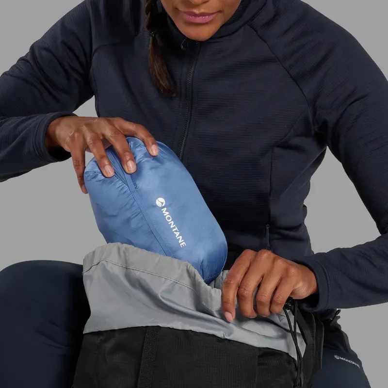 Montane Women's Anti Freeze Hooded Down Jacket in Cornflower-8