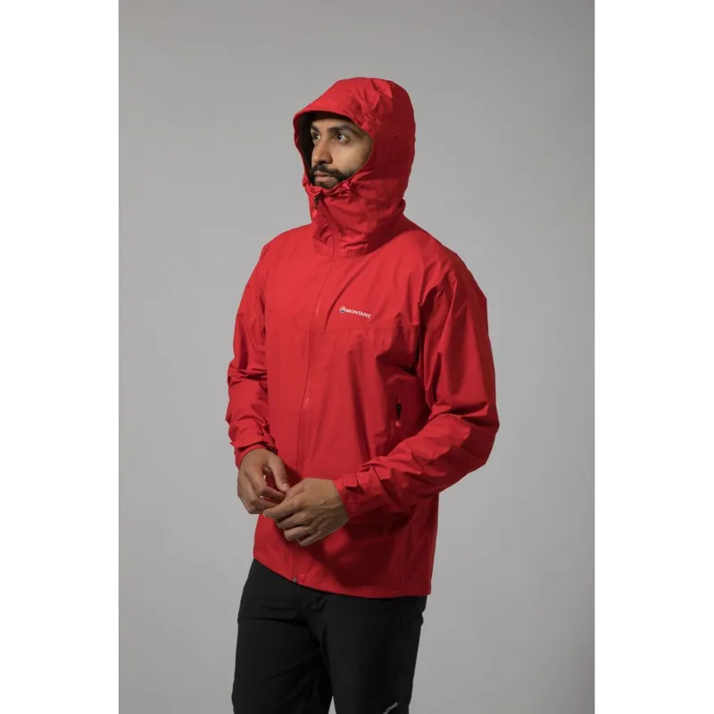 Montane Pac Plus Mens Waterproof Jacket in Alpine Red-6