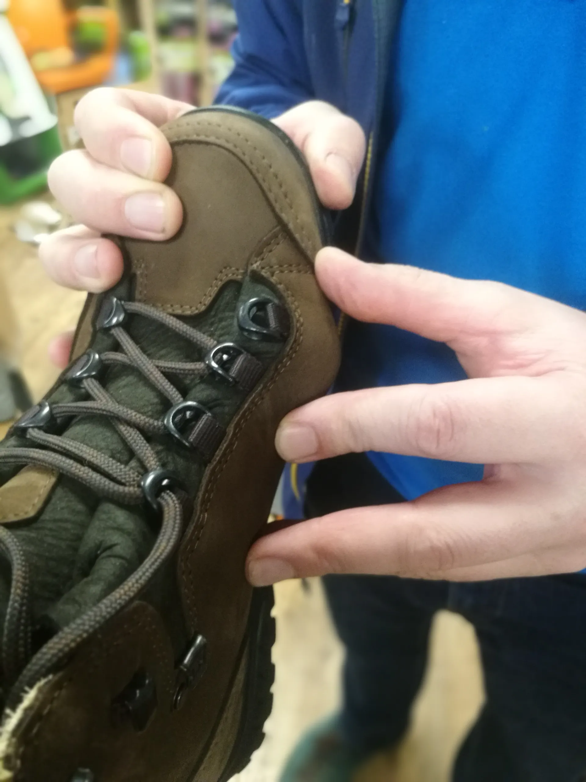 Bunion stretching on a walking boot