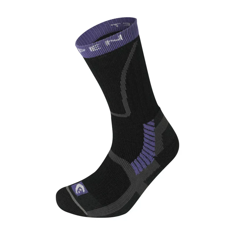 Lorpen T3 Women Midweight Hiker ECO Socks in Black/Purple