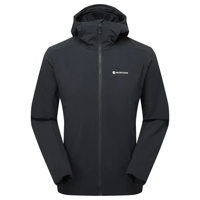 Montane Khamsin Hooded Softshell Jacket in Black