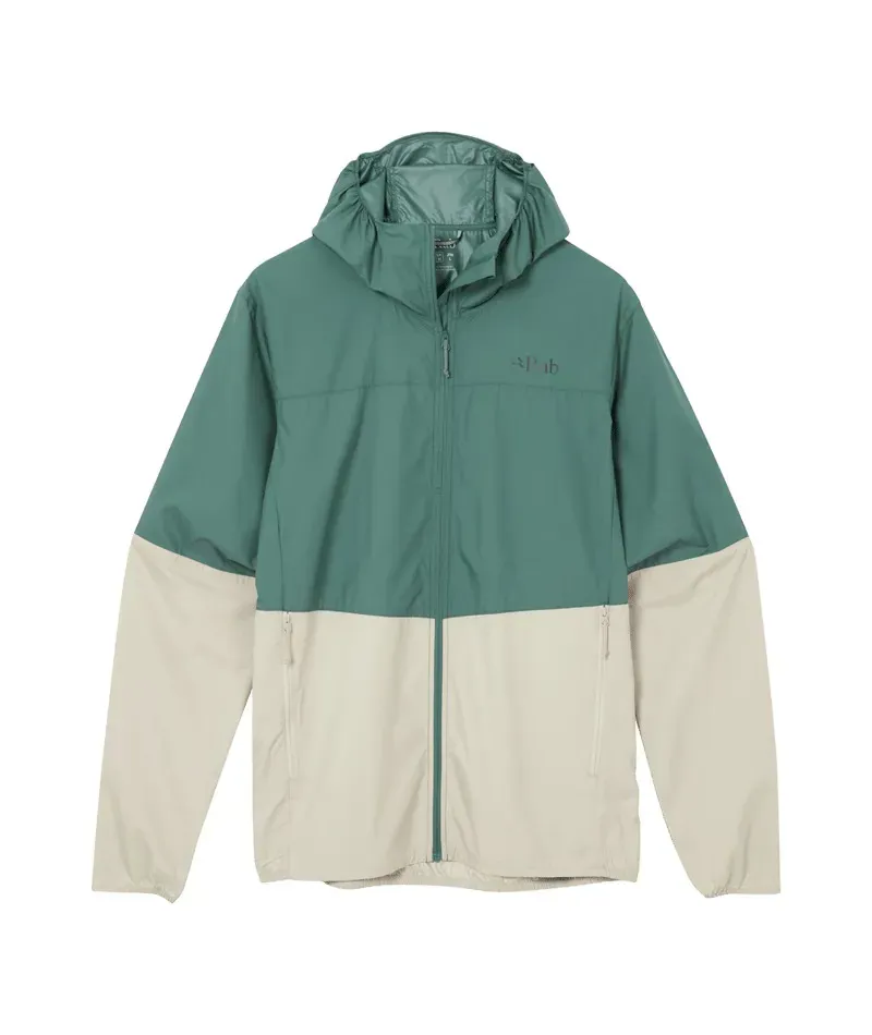 Rab Windgather Hoody in Sage/Pebble