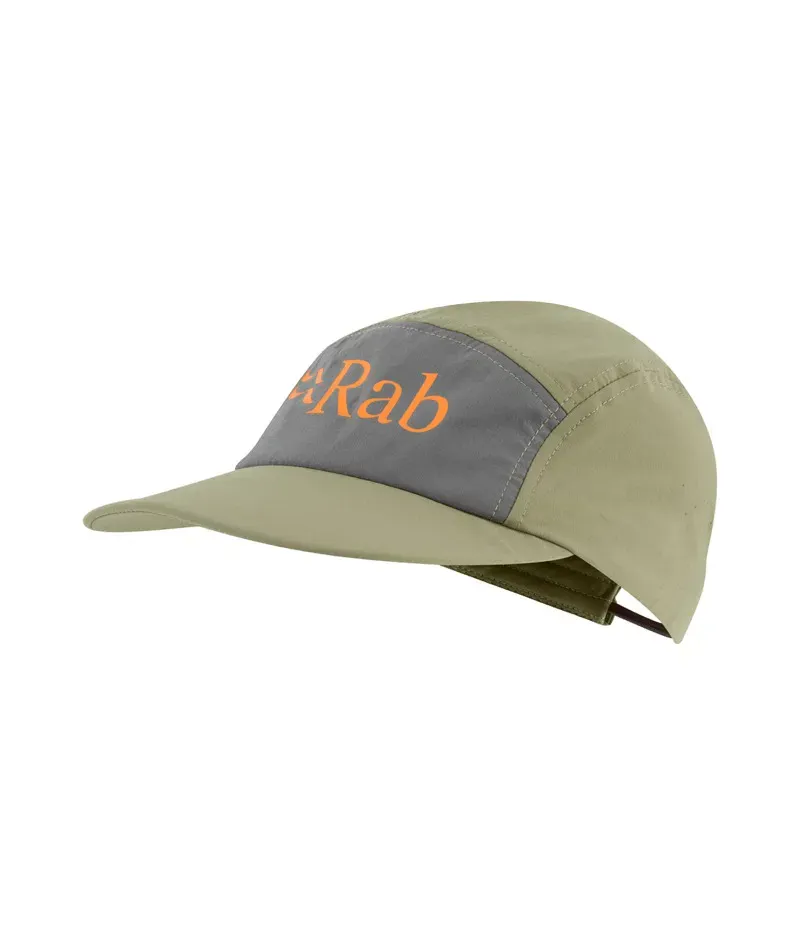 Rab Talus 5 Panel Cap in Light Khaki/Graphene