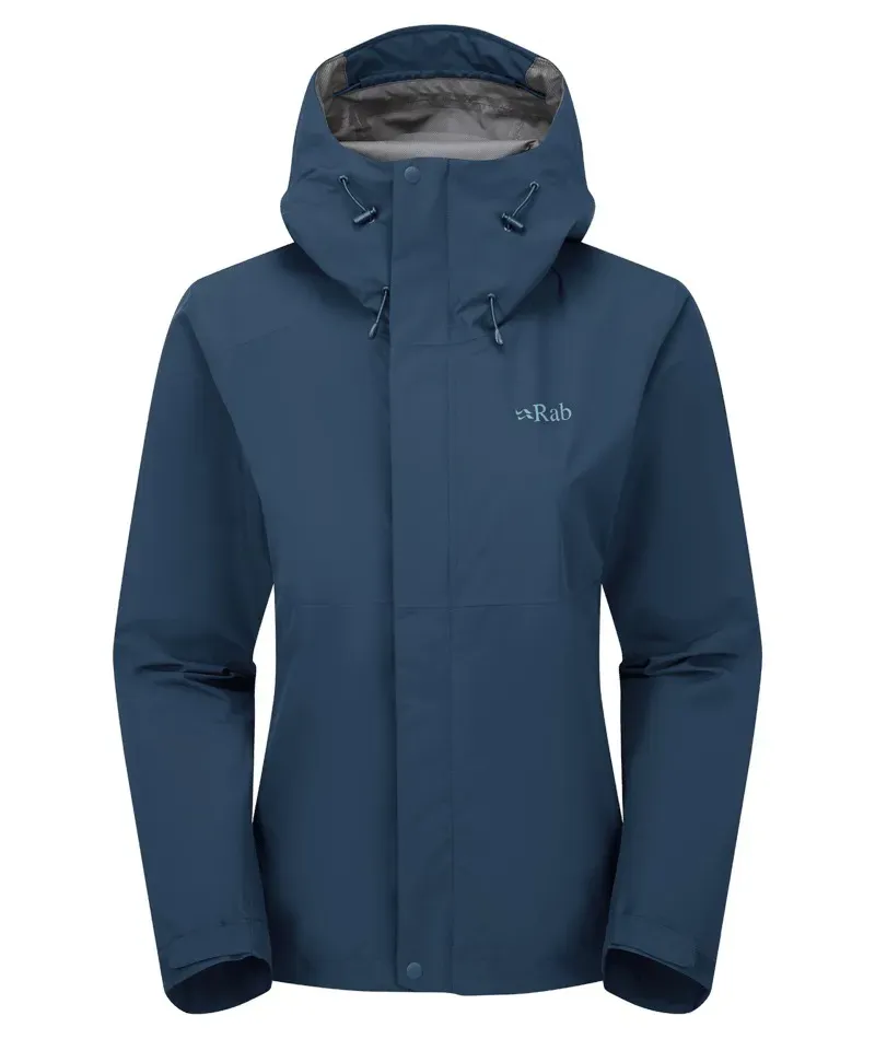 Rab Womens' Downpour Jacket in Tempest Blue