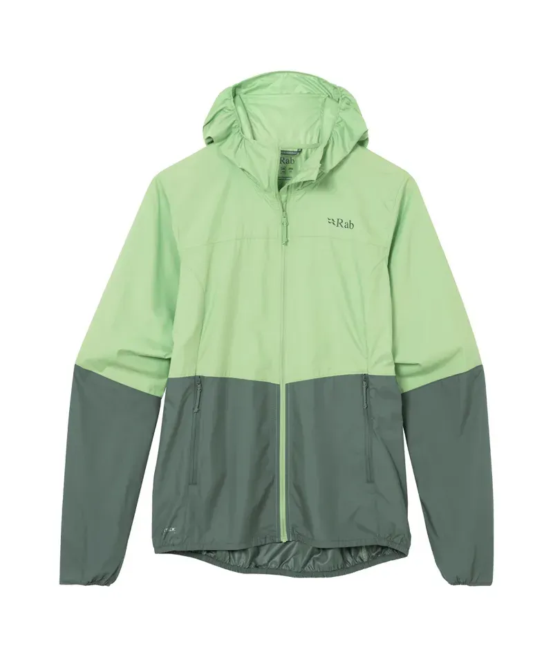 Rab Womens' Windgather Hoody in Fig Green/Sage