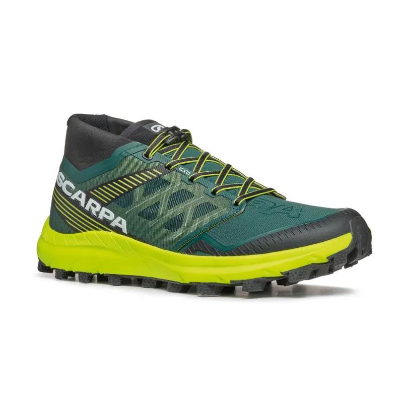 Scarpa Spin ST Men's Running Shoes in Dark Green-Lime