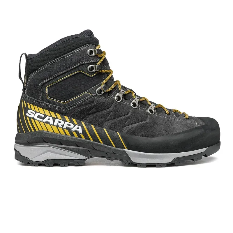 Scarpa Mescalito Trek GTX Approach Shoes in Dark Anthracite-Mustard