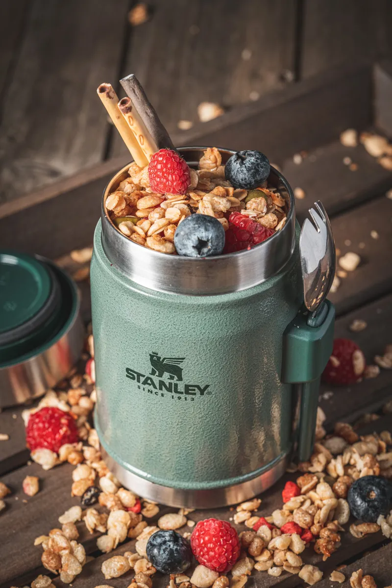 Stanley Legendary Food Jar + Spork 0.4L Hammertone Green-1