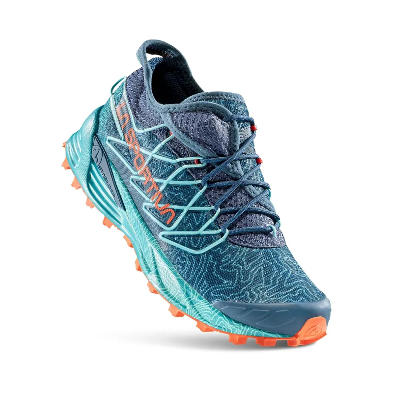 La Sportiva Mutant Women's Trail Running Shoe in Blue/Cherry-3