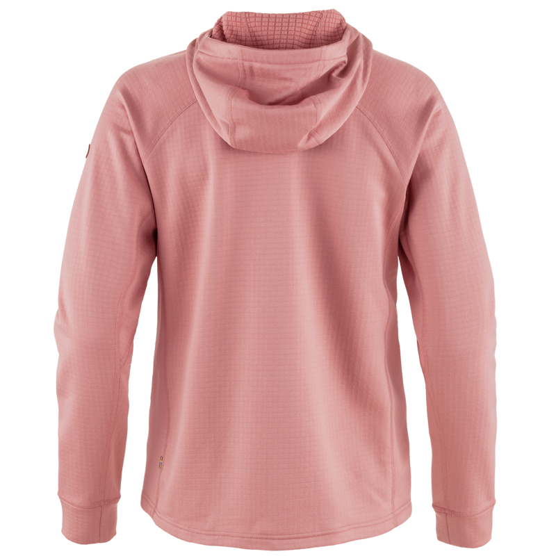 Fjallraven Abisko Grid Fleece Hoodie in Dusty Rose-1