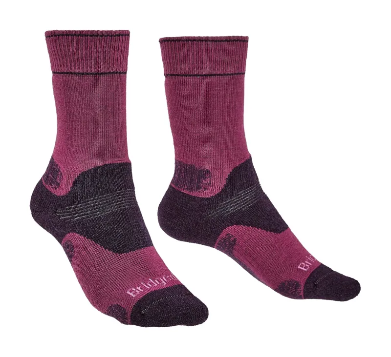 Bridgedale Socks Hike Midweight Merino Performance Women's Boot Berry