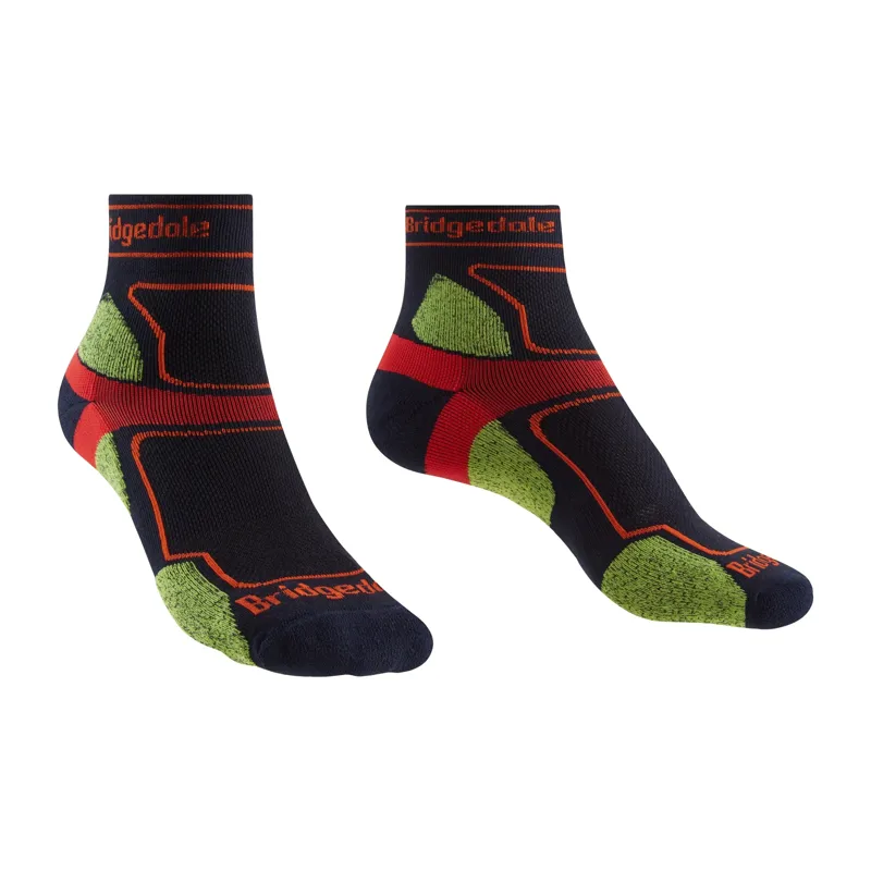 Bridgedale Trail Run Ultra Light T2 Coolmax Sport 3/4 Crew Men's Navy