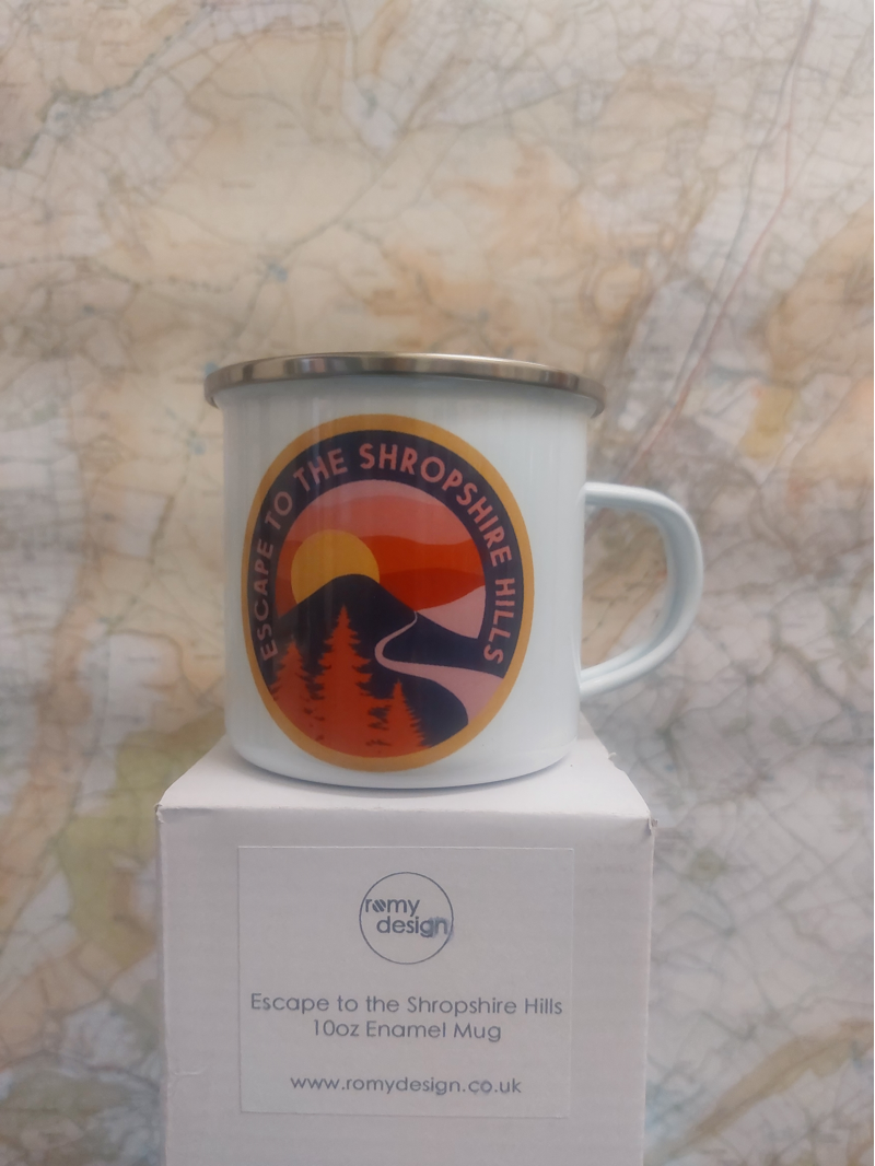 Escape to Shropshire Enamel Mug