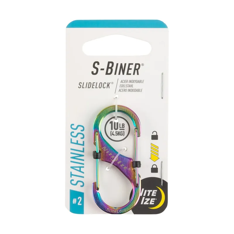 Nite Ize S-Biner SlideLock Stainless Steel 2 in Spectrum