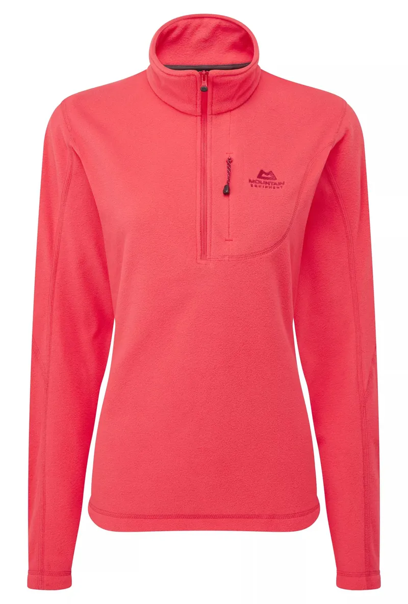 Mountain Equipmet Womens Fleece Micro zip T in Hibiscus